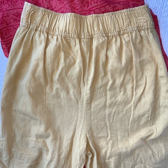 BP. Split Front Wide Leg Crop Pants Yellow Size S - Picture 12 of 16